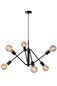 Preview: Lucide LESTER Pendelleuchte 6x E27 drehbar Schwarz 21424/06/30