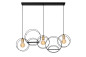 Preview: Lucide CIRCLE E27 Pendelleuchten 3-fach Vintage Schwarz 60-160cm 21425/03/30