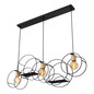 Preview: Lucide CIRCLE E27 Pendelleuchten 3-fach Vintage Schwarz 60-160cm 21425/03/30