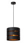 Preview: Lucide ROSAS Pendelleuchte E27 Schwarz, Mattes Gold, Messing 21433/01/30