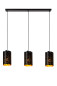 Preview: Lucide ALMELO E27 Pendelleuchten 3-fach Modern Schwarz 60-150cm 21434/03/30