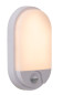 Preview: Lucide HUPS IR LED Wandleuchte 10W Weiß, Opal Sensor IP54 22864/10/31