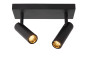 Preview: Lucide GRADO GU10 (MR11) Deckenstrahler 2-fach Modern Schwarz 22974/02/30