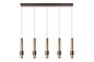 Preview: Lucide MARGARY LED Pendelleuchte 5x 4,2W dimmbar Kaffee, Mattes Gold, Messing 90Ra 24402/30/96