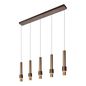 Preview: Lucide MARGARY LED Pendelleuchte 5x 4,2W dimmbar Kaffee, Mattes Gold, Messing 90Ra 24402/30/96