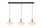 Preview: Lucide SINGALA Pendelleuchte 3x E27 Mattes Gold, Messing, Opal 25413/03/02