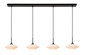 Preview: Lucide TREVOR G9 Pendelleuchten 4-fach Modern Opal 50-150cm 25414/04/61