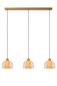 Preview: Lucide GUNHILD Pendelleuchte 3x E27 Transparent, Beige 30460/03/60