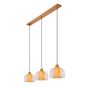Preview: Lucide GUNHILD Pendelleuchte 3x E27 Transparent, Beige 30460/03/60