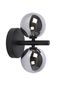 Preview: Lucide TYCHO Wandleuchte 2x G9 Schwarz, Rauchfarbe Grau 45274/02/30