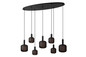 Preview: Lucide ELOISE MULTI PENDEL E27 Pendelleuchten 7-fach Modern Schwarz 70-150cm 45405/07/30