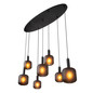 Preview: Lucide ELOISE MULTI PENDEL E27 Pendelleuchten 7-fach Modern Schwarz 70-150cm 45405/07/30