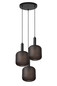 Preview: Lucide ELOISE MULTI PENDEL E27 Pendelleuchten 3-fach Modern Schwarz 70-150cm 45405/13/30