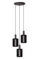 Preview: Lucide LAMBRES E27 Pendelleuchten 3-fach Modern Schwarz 70-164cm 45410/13/30