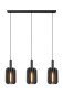 Preview: Lucide RAFAL Pendelleuchte 3x E27 Grau, Schwarz 45492/03/36