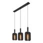 Preview: Lucide RAFAL Pendelleuchte 3x E27 Grau, Schwarz 45492/03/36