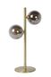 Preview: Lucide TYCHO Tischlampe 2x G9 Mattes Gold, Messing, Rauchfarbe Grau 45574/02/02