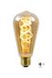Preview: Lucide ST64 TWILIGHT LED Filament Lampe E27 4W Amber Sensor 49034/04/62