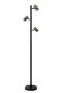 Preview: Lucide UPTON GU10 Stehlampe 3-fach Modern Rauchfarbe 57700/03/65