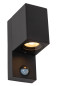 Preview: Lucide ZARO IR Wandleuchte GU10 Schwarz Sensor IP65 69802/01/30