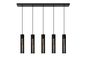 Preview: Lucide LIONEL Pendelleuchte 5x E27 Schwarz 73406/05/30