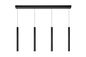 Preview: Lucide LORENZ LED Pendelleuchte 4x 4x 4W dimmbar Schwarz 74403/04/30