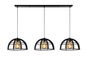 Preview: Lucide DIKRA Pendelleuchte 3x E27 Schwarz 76464/03/30