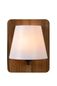 Preview: Lucide IDAHO Wandleuchte E14 Holz, Opal 77281/01/70