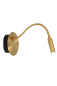 Preview: Lucide JOLIJN LED Wandleuchte 2W mit flexiblem Lesearm Mattes Gold, Messing 77289/03/02