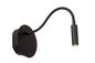 Preview: Lucide JOLIJN LED Wandleuchte 2W mit flexiblem Lesearm Schwarz 77289/03/30