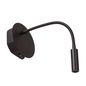 Preview: Lucide JOLIJN LED Wandleuchte 2W mit flexiblem Lesearm Schwarz 77289/03/30