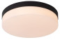 Preview: Lucide BISKIT LED Deckenleuchte 18W Schwarz, Opal Sensor IP44 79111/30/30