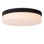 Preview: Lucide BISKIT LED Deckenleuchte 18W Schwarz, Opal Sensor IP44 79111/30/30
