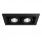 Preview: Maytoni Metal Modern Downlight, Einbauleuchte 2x GU10 Schwarz flexible Ausrichtung