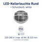Preview: Müller Licht LED Leuchte RUND Leuchte + Schutzkorb, white 20300031