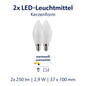 Preview: Müller Licht LED Lampe C37 Kerze E14 25W 250lm 2700K DUO 401113