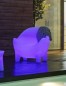 Preview: NewGarden ARUBA LED Gartensessel RGB beleuchtet Solar Akku + Fernbedienung Innen & Außen IP65