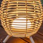 Preview: NewGarden BOSSA 30 LED Rattan Outdoor-Tischleuchte Akku für Garten und Balkon Innen & Außen IP54