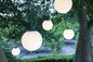 Preview: NewGarden NORAI LED Farbwechsel Pendellampe beige + USB Akku Innen & Außen IP65