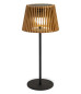Preview: NewGarden OKINAWA TABLE SOLAR LED Tischleuchte Solar Holz, herausnehmbares Modul IP54