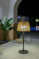 Preview: NewGarden OKINAWA TABLE SOLAR LED Tischleuchte Solar Holz, herausnehmbares Modul IP54