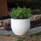 Preview: Newgarden AZALEA 30 Übertopf, Kübel rund ø30x25cm weiss 9L mit Wasserspeicher outdoor