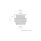 Preview: Newgarden AZALEA 40 Blumentopf groß rund ø40x33cm weiss 20L mit Wasserspeicher outdoor
