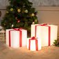 Preview: NewGarden GIFTY 32 LED Weinachts-Leuchtwürfel 32cm, Akku, Solar, Außen & Innen IP65