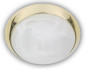 Preview: Niermann 2x E27 Deckenleuchte Alabaster-Glas, Messing poliert, 40cm, Made in Germany
