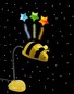 Preview: Niermann Starbee LED Projektions-Tischleuchte 21fach Tageslichtweiss dimmbar 6,3W Gelb-Schwarz