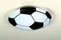 Preview: Niermann Fußball Deckenleuchte E27 Opalweiß-Schwarz