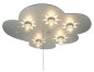 Preview: Niermann Wolke, Titan LED Deckenleuchte 5fach E14 Silber Made in Germany