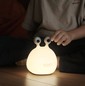Preview: Mega Light Eggy & Friends LED Nachtlicht Warmweiss dimmbar Momo Moon 3W Weiß