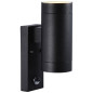 Preview: Nordlux 21519103 Tin Maxi Wandleuchte 2xGU10 Sensor Alu Glas Schwarz IP54